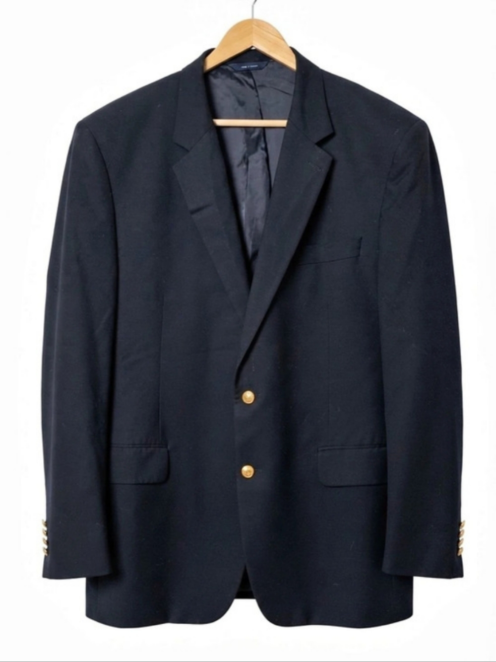 Brooks Brothers 1818 Madison Navy Blazar Jacket Size 50L Italian Wool